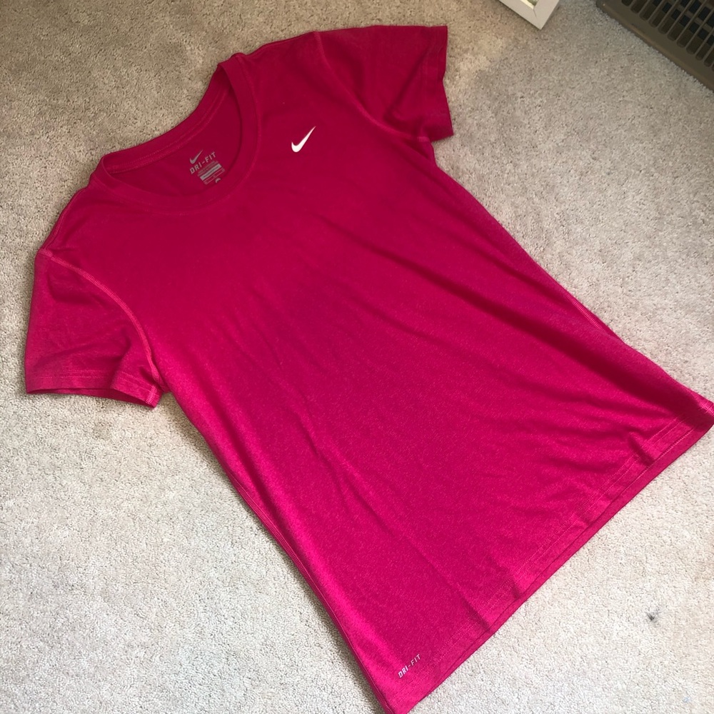 Nike Hot Pink Dri-fit Workout Tee